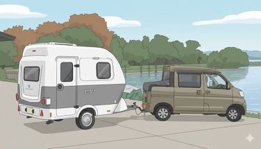 ウマルサンミニならエブリイ・アトレー等の軽バンでもけん引できます！